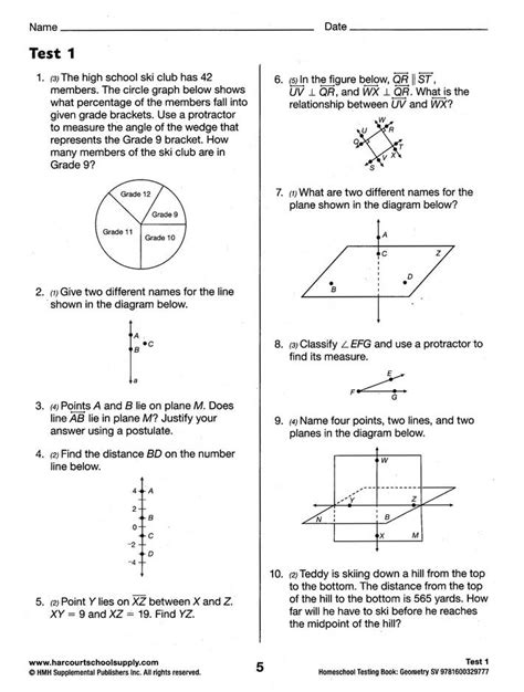 Saxon Geometry Test