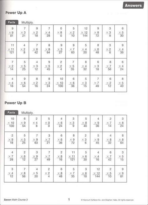Saxon Math Course 3 Solutions Manual