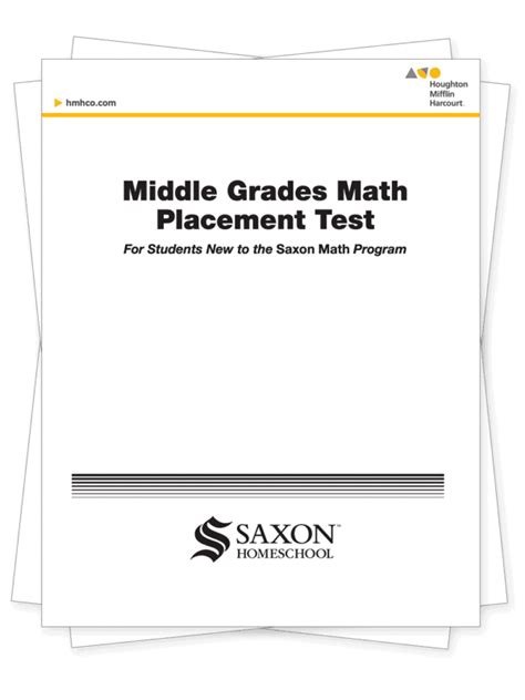 Saxon Placement Test
