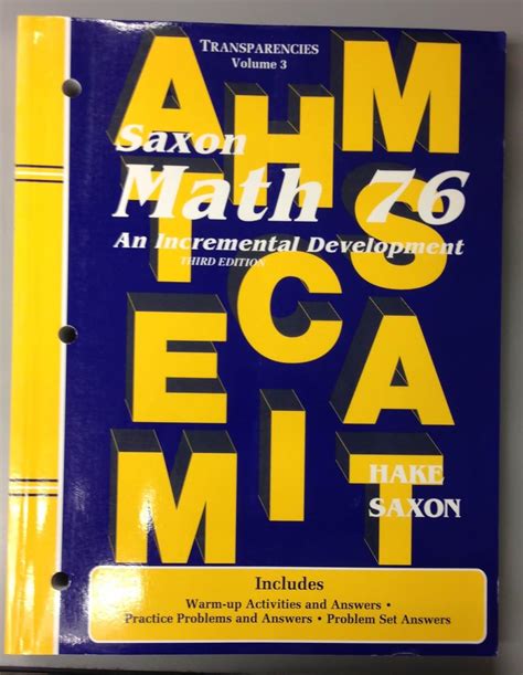 Read Online Saxon 76 Third Edition 