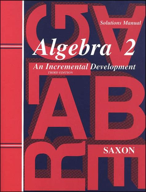 Full Download Saxon Algebra 2 Teachers Manual File Type Pdf 