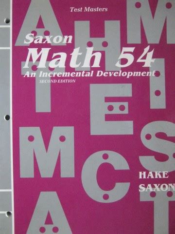 Read Online Saxon Math 54 2Nd Edition Answer Key 