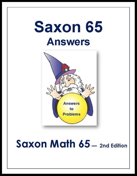 Read Online Saxon Math 65 Second Edition Answer Key 