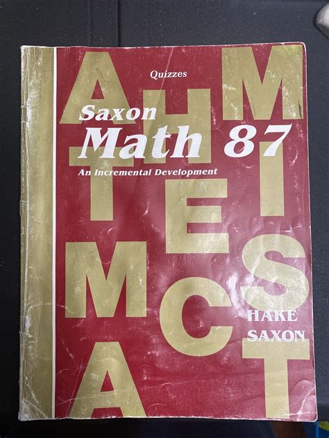 Read Online Saxon Math 87 First Edition Answer Key 