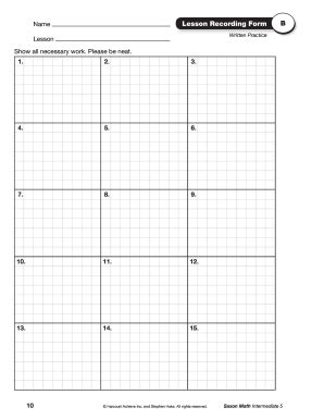 Full Download Saxon Math Answer Sheet 