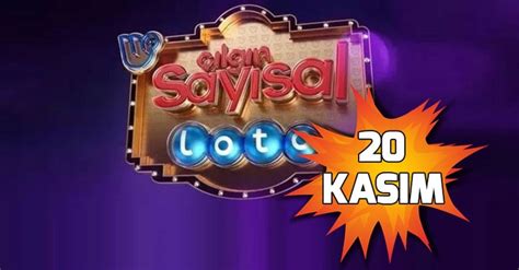 sayısal loto 20 kasım 2021