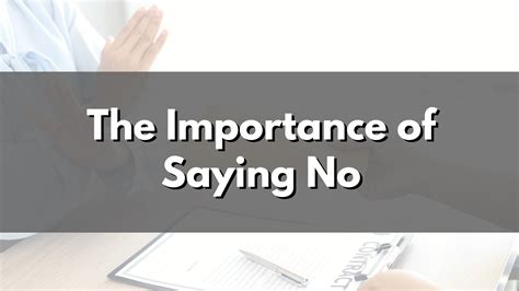Saying No Why It S Important For You And Your Chil