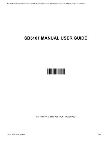 Download Sb5101 Manual User Guide 
