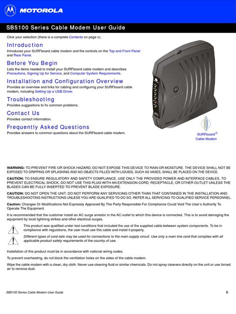 Full Download Sb5101 User Guide 