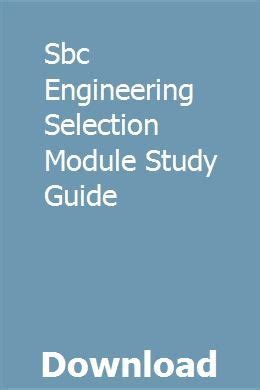 sbc engineering selection module test