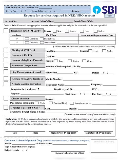 Sbi Atm Application Form