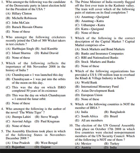 Read Sbi Question Paper For Clerk Exam 