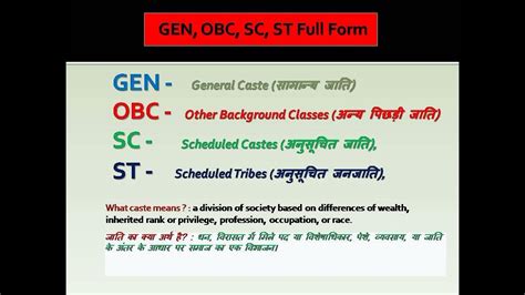 Sca Caste Full Form