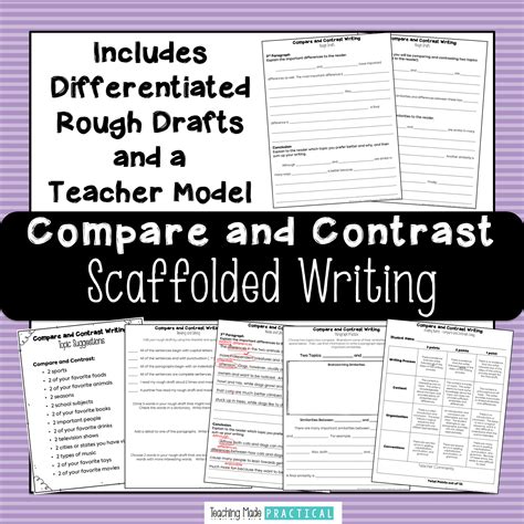 Scaffolding A Compare And Contrast Essay With Frames Compare And Contrast Essay 3rd Grade - Compare And Contrast Essay 3rd Grade