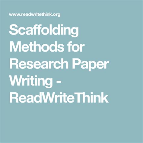Scaffolding Methods For Research Paper Writing Read Write Research Paper Worksheet - Research Paper Worksheet