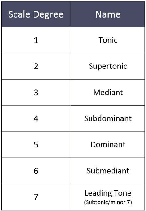 Scale Degree Names