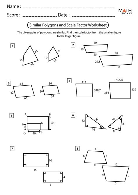Scale Factor Worksheet Pdf