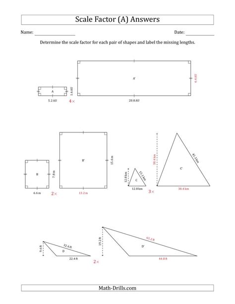 Scale Factor Worksheets Scale Factor Of Similar Figures Scale Factor Worksheet With Answers - Scale Factor Worksheet With Answers
