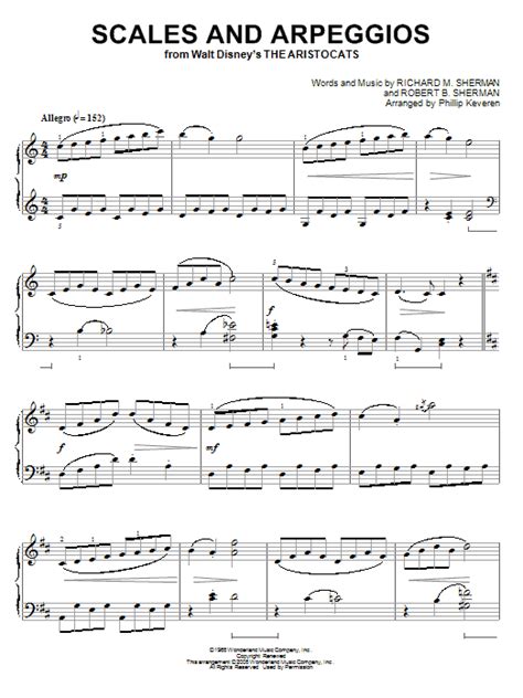 Read Online Scales And Arpeggios Aristocats Sheet Music Pdf 
