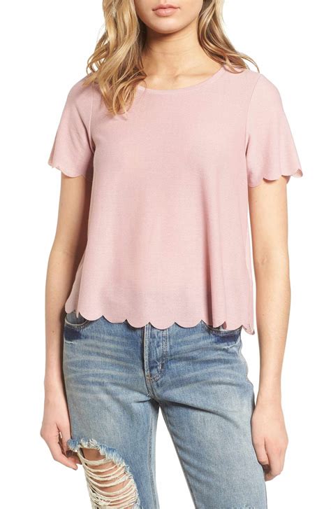 scalloped tee shirt Nordstrom