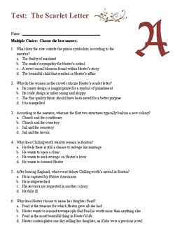 Download Scarlet Letter Packet Answers 
