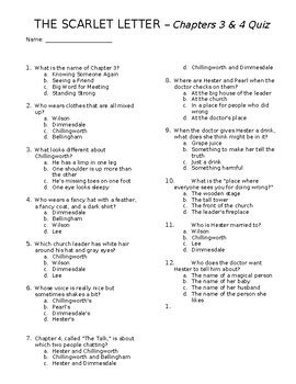 Download Scarlet Letter Quizzes By Chapter 