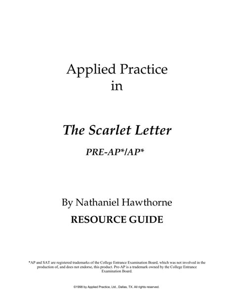 Download Scarlett Letter Applied Practice Ch 1 Answers 