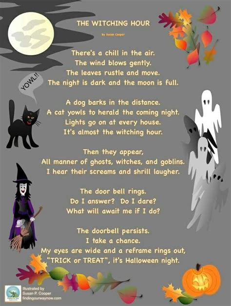 Scary Amp Sweet Halloween Poems For Kids First Grade Halloween Poems - First Grade Halloween Poems