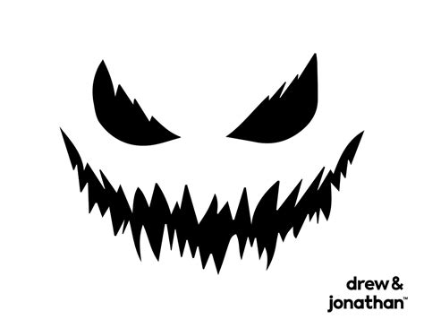 Scary Pumpkin Stencil