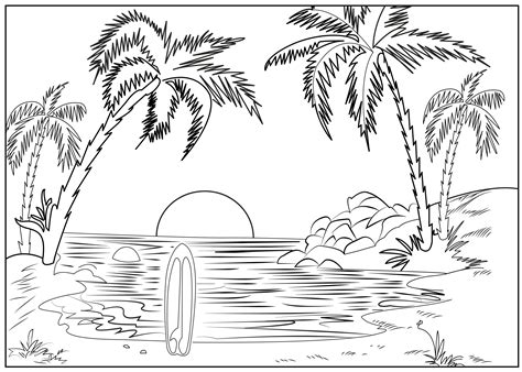 Scenery Coloring Pages Coloring Nation Scenery For Kidscoloring - Scenery For Kidscoloring