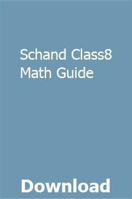 Read Schand Class8 Math Guide 