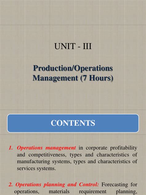 Schaum Operation Management