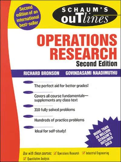 Read Schaum S Outline Of Operations Research 2Nd Edition 