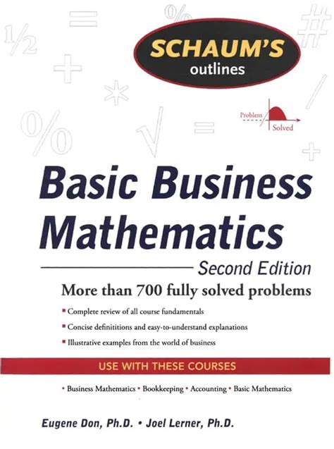Schaums Outline Of Basic Business Mathematics 2ed