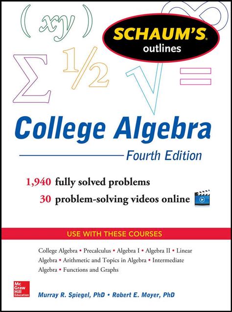 Full Download Schaums Outline Of College Algebra 