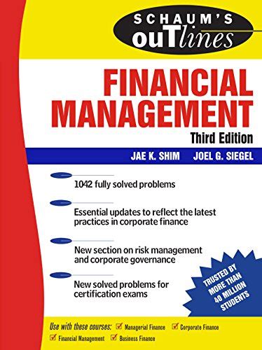 Read Schaums Outline Of Financial Management Third Edition Schaums Outlines 
