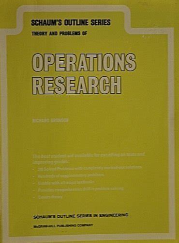 Read Online Schaums Outline Of Operations Research By Richard Bronson 