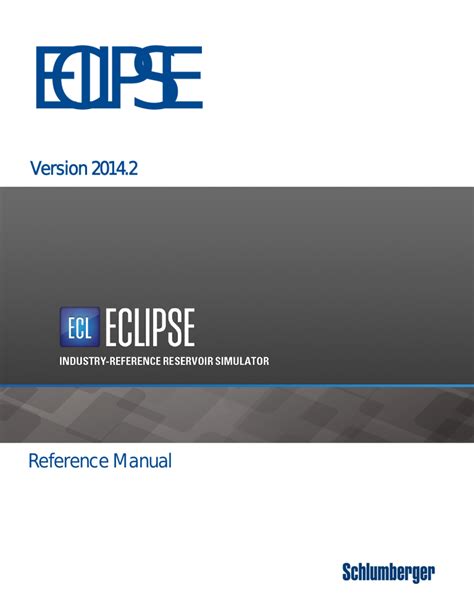 Full Download Schlumberger Eclipse Reference Manual 