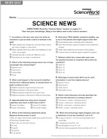 Scholastic Science World Answer Key 2022