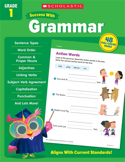 Scholastic Success With Grammar Grade 1 Workbook Paperback Scholastic Workbook Grade 1 - Scholastic Workbook Grade 1