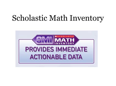 Read Scholastic Inc Scholastic Math Inventory 