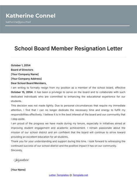 school board member resigns position open