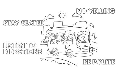School Bus Safety Rule Colouring Page Coloring Ideas Colouring Pages Of Bus - Colouring Pages Of Bus