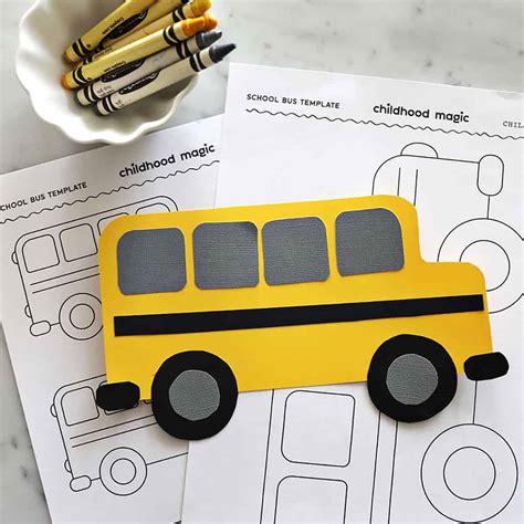 School Bus Template Childhood Magic School Bus Worksheet - School Bus Worksheet