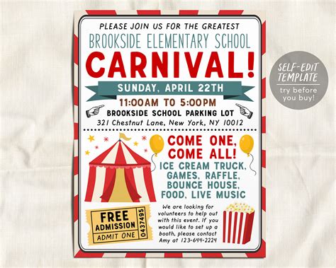 School Carnival Flyer Template