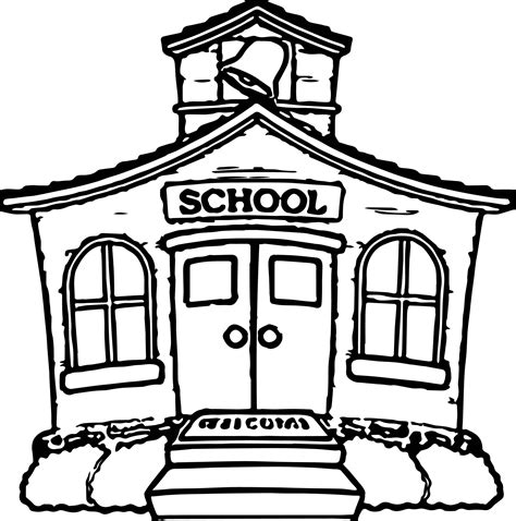 School House Coloring Page Amp Coloring Book School House Coloring Page - School House Coloring Page