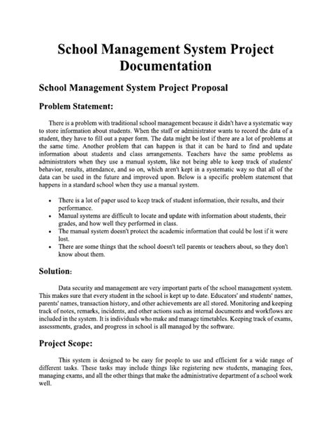 School Management System Project Documentation