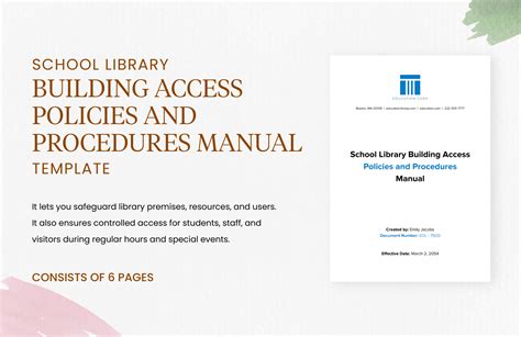 School Procedures Manual Template