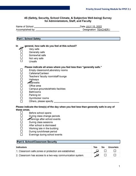 School Safety Exam 2014