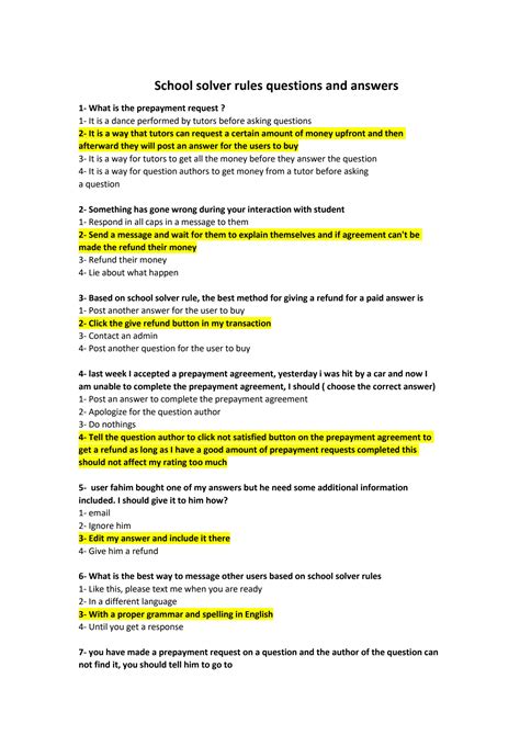 School Solver Answer Questions